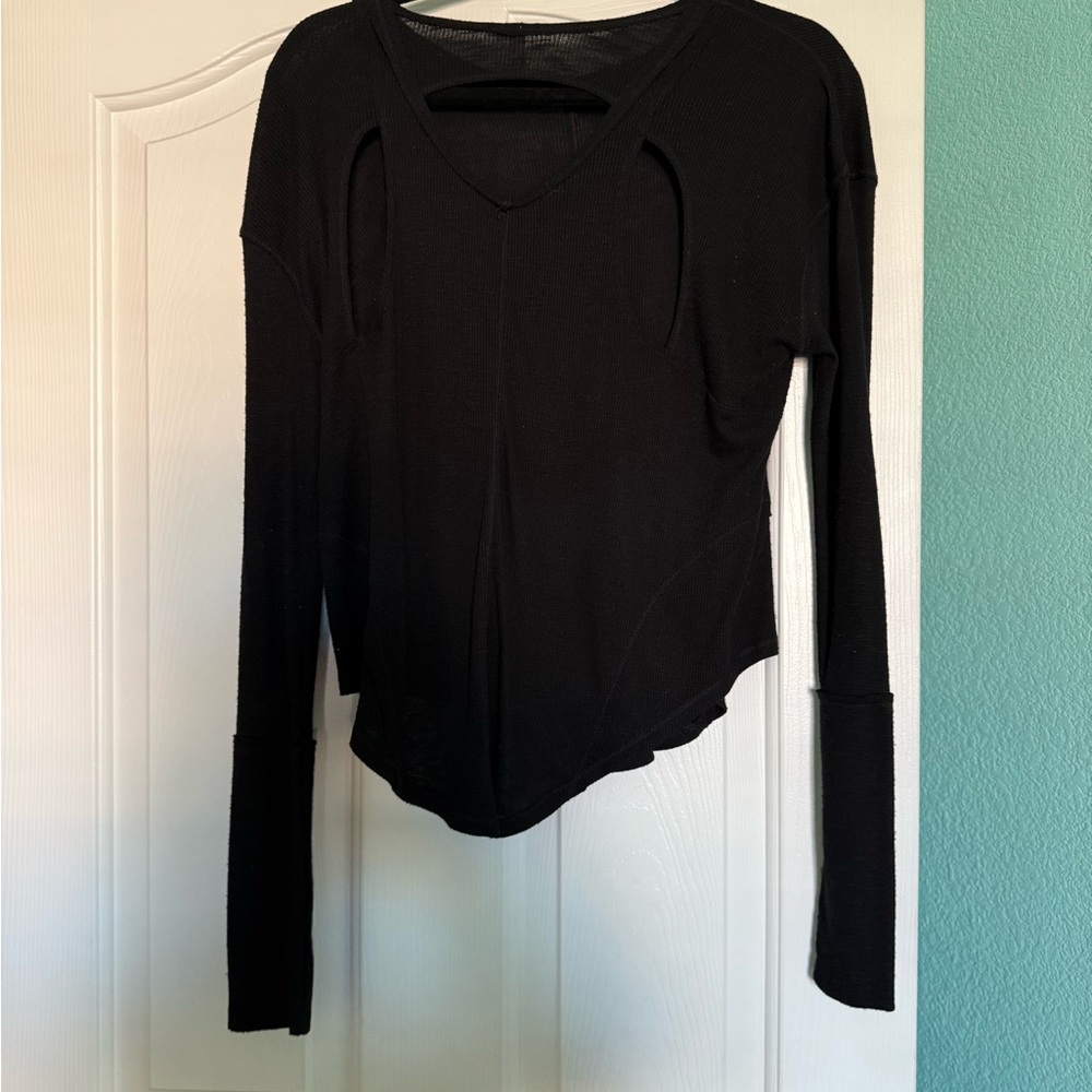 FP Movement by Free People Black Open-Back Long Sleeve Top - Picture 3 of 5